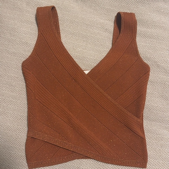 Jonathan Simkhai Eva Crossover run Knit Top - Picture 3 of 6
